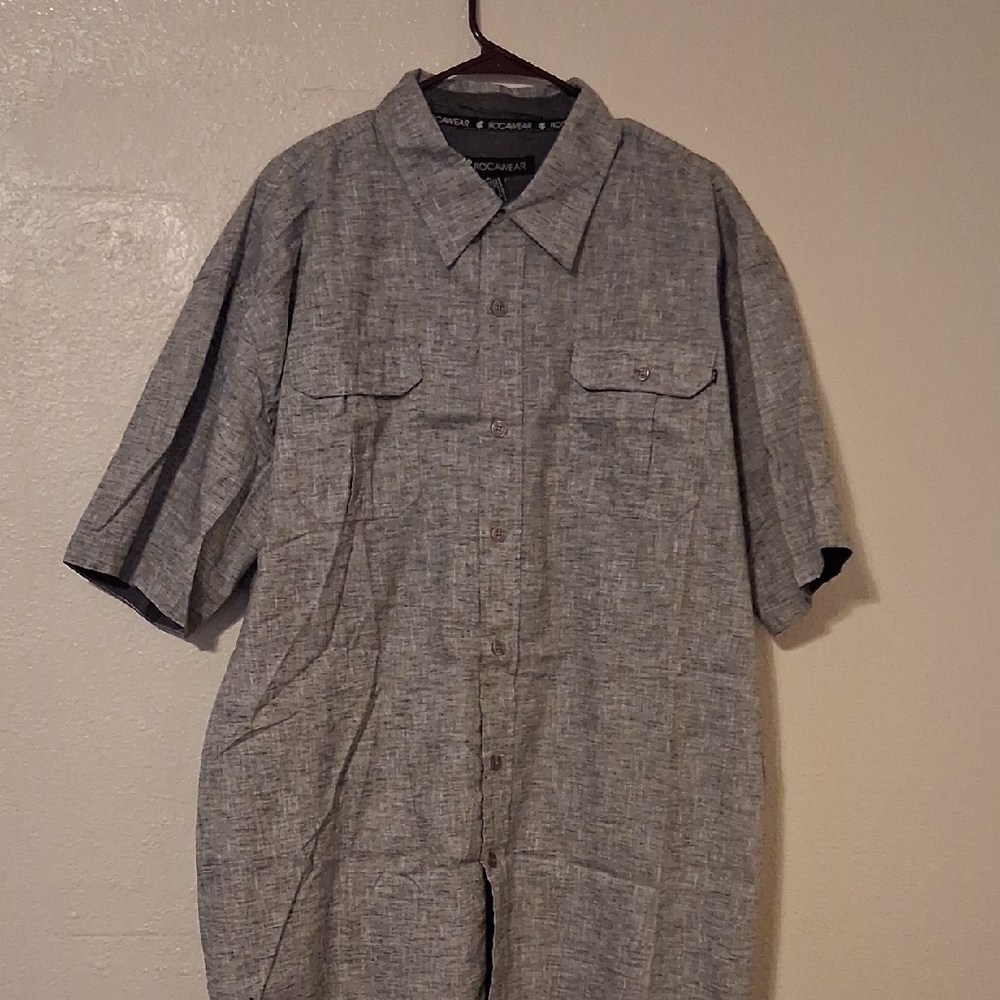 Rocawear Gray Casual Button Down Shirt